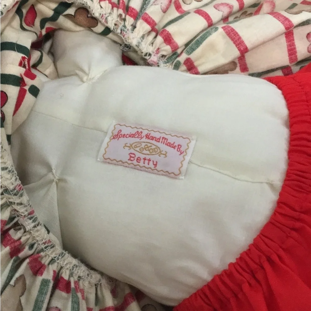 Easter Bunny Rabbit Plush Large Handmade Floppy Dress Cottage Fabric Country - Picture 6 of 11